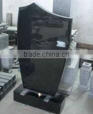 marble black cross grave monument