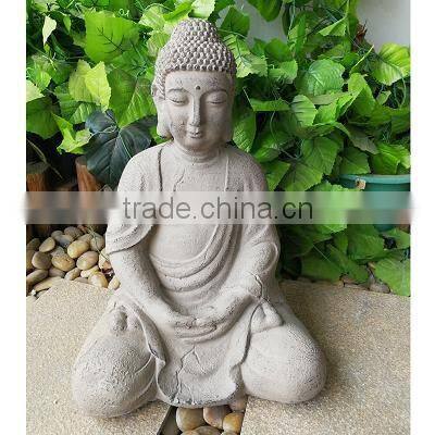 Fiberstone Grey Buddha Statue Wholesale
