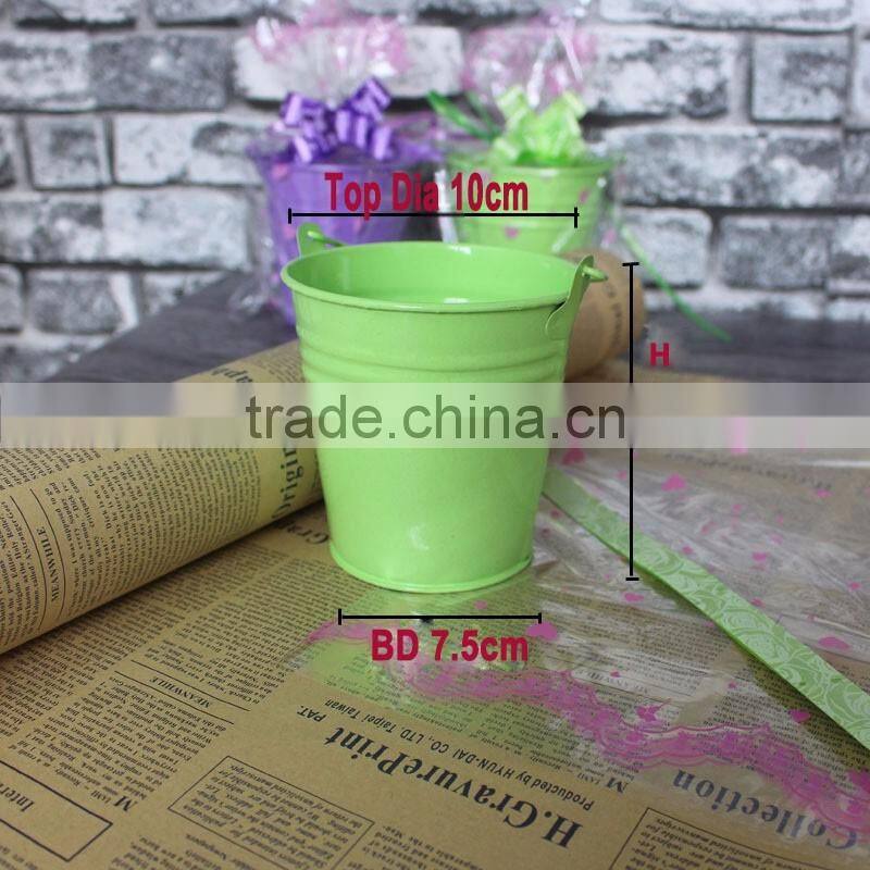 hottest mini industrial home and garden ash gift candle metal bucket with handle