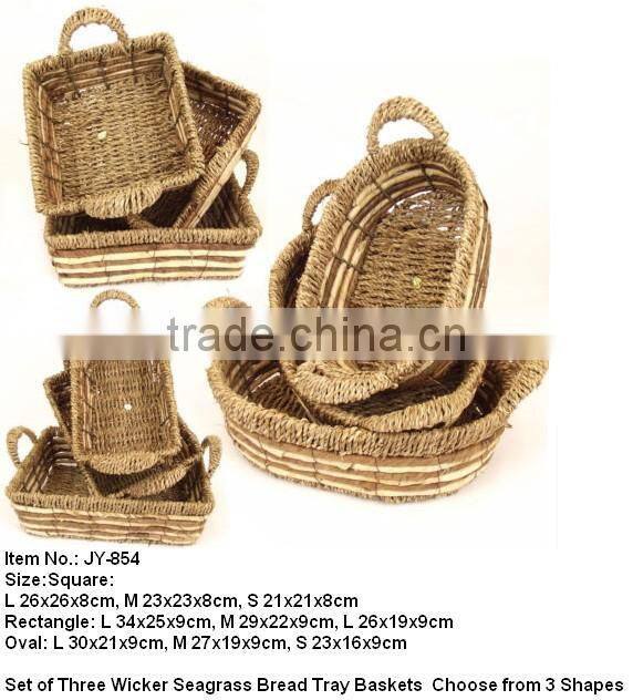Seagrass wicker bread basket Choose from 3 Shapes