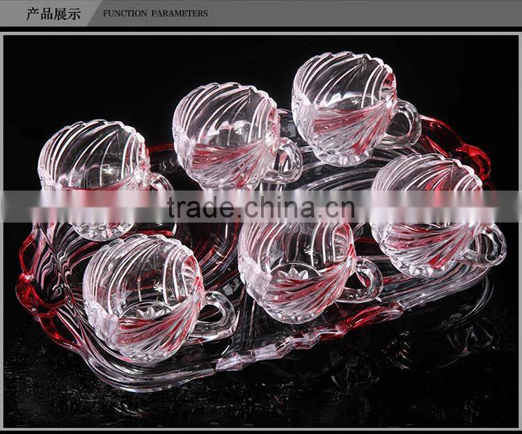 Crystal glass drinking service,coffee cup set