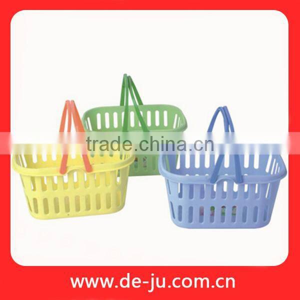 Square Custom Plastic Handle Bath Basket