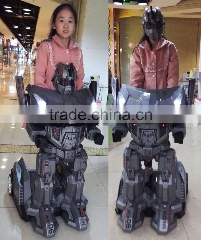 Children Ride On Baby Car, Stand Up Ride On Electric Mobility Robot Baby Car, Gifts For Kids Transformer Robot Electric Car