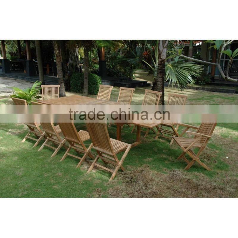 2016 High quality teak wood dining adjustable table and chair on sale