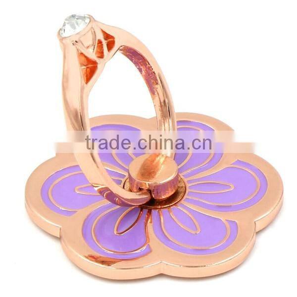 Universal 360 Degree Flower Shape Metal Smartphone Finger Stand Holder