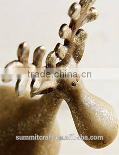 Hand carved painting christmas resin snowman figurine