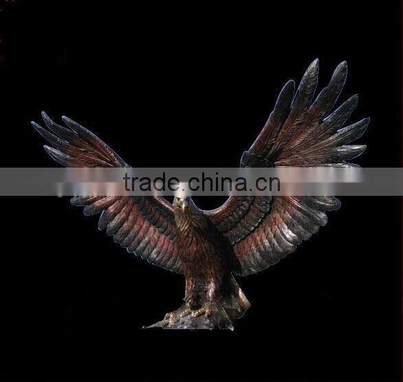 Casting bronze, brass eagle sculptures in metal art