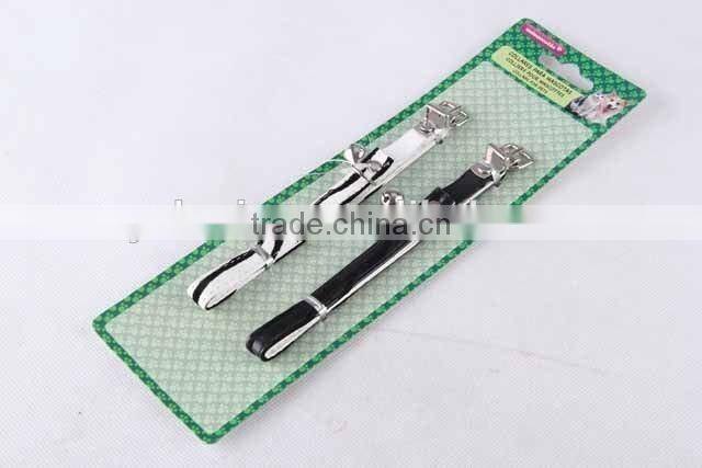 Leather Collar With bell/2PC PET COLLAR