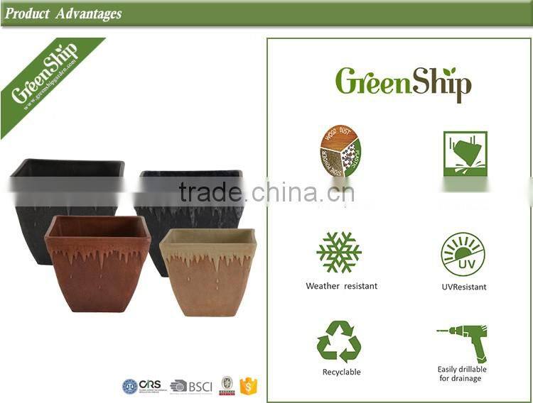 Decorative Square White Ceramic Pot for Room Decoration/lightweight/strudy and durable/eco-friendly