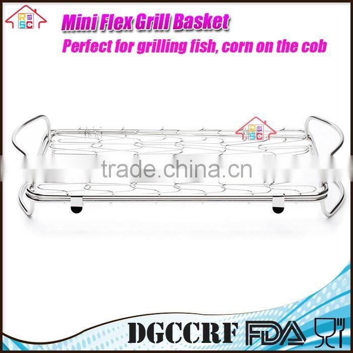 Grill Basket BBQ Accessory for Fish Meat Vegetable