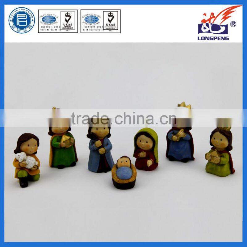 Polyresin Cartoon style Nativity Set For Christmas Gift