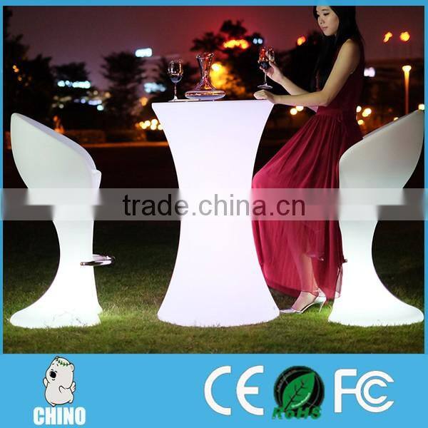 Two led chairs and one tables for Night club bars ourdoor and indoor