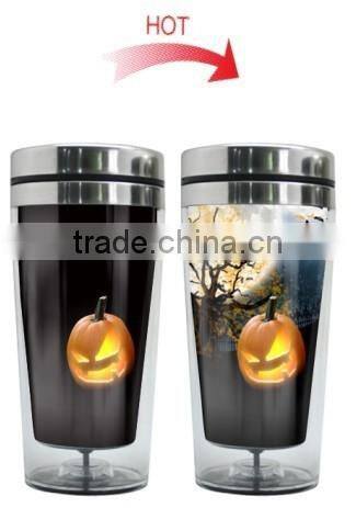 2016 New Design Stainless steel sublimation travel mug