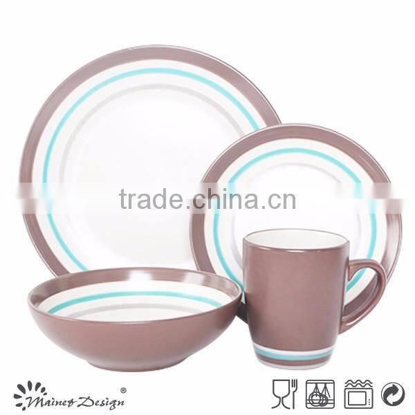 high quality 16pcs stoneware ceramic dinnerware set