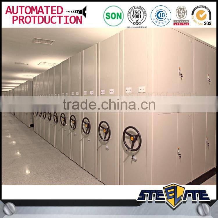 Office large capacity closed high density steel mobile file storage cabinet for box files mobile shelving