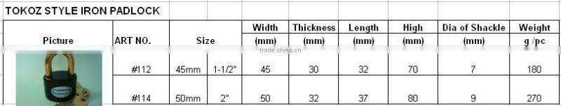 TOKOZ STYLE IRON PADLOCK
