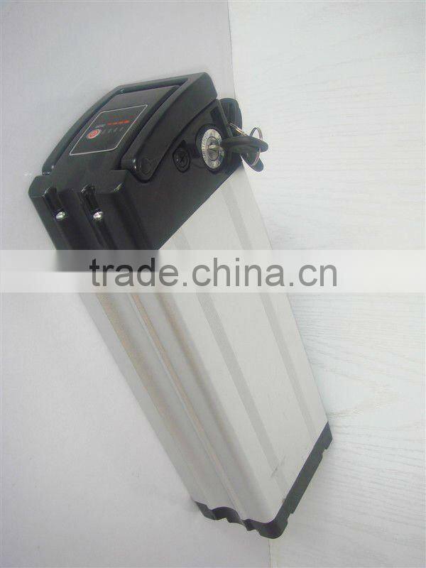 48V10AH LiFePO4 battery pack for electric bicycle (silver fish)