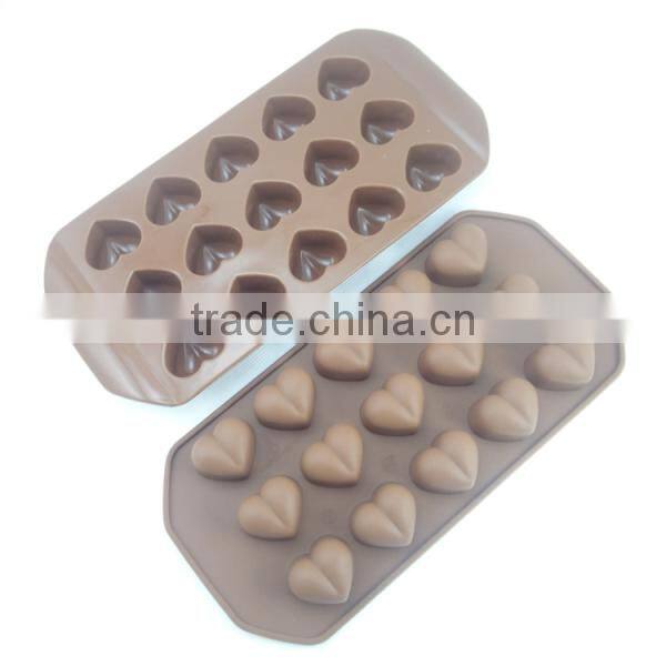 Heart shape silicone baking molds / cheap silicone baking form / custom bake mold