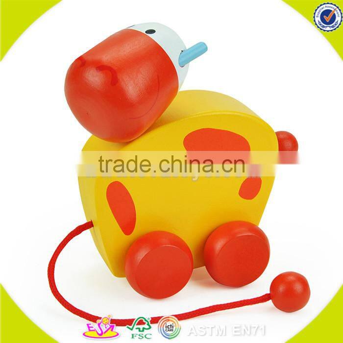 Wholesale brand new blue wooden children pull car toy hot sale wooden pull car toy W05B037