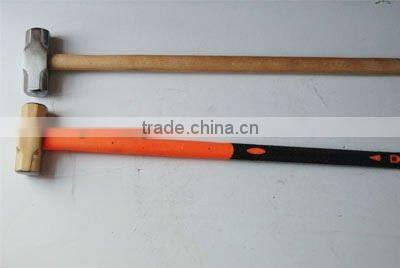 Sledge hammer with fiber handle