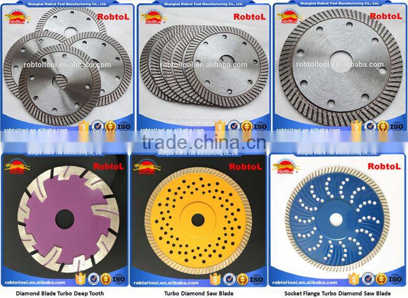 7" 180mm Aluminum Flange Diamond Blade Turbo Deep Tooth Triangle Grinding Wheel Stone Tile Saw Blade Cutting Marble Abrasive