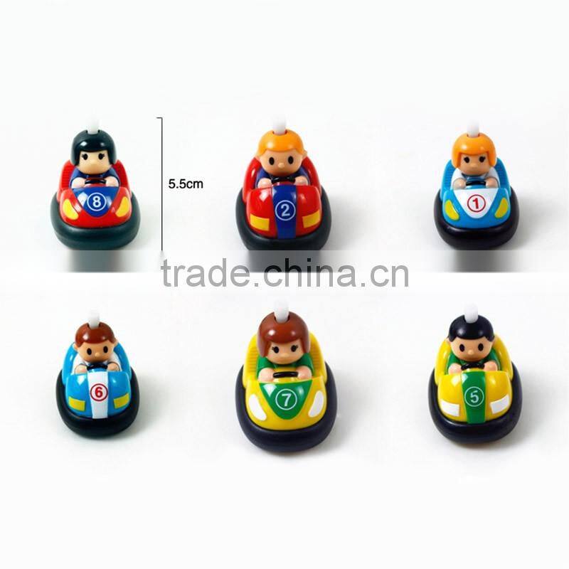OEM Custom Kids Mini Plastic Pull Back Bumper Car Toys 2016