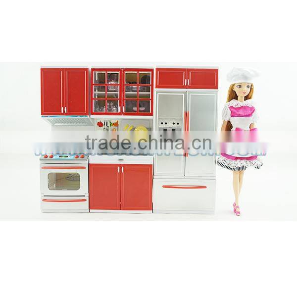 2014NEW play toy models set Intelligent kitchen toy kitchen set with Barbie doll supplier
