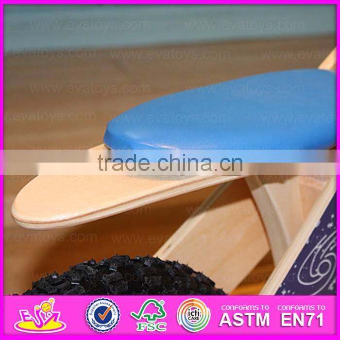 2016 new brand design kid wooden balance bike,popular wooden road bike,top fashion children wooden walking bike W16C112