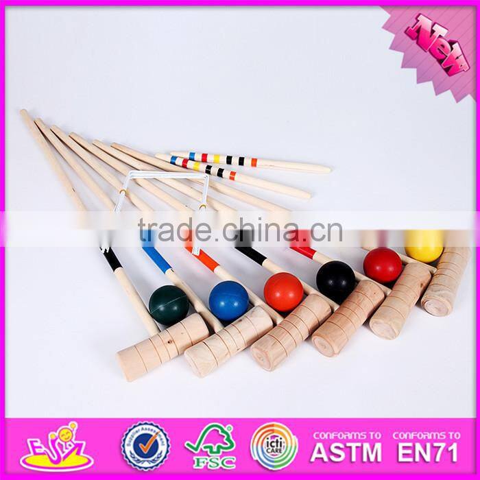2016 new fashion children 6 group of wooden croquet set W01A164
