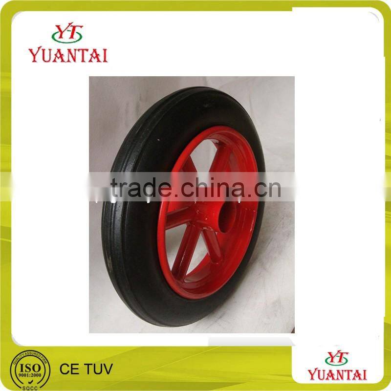 high quality solid rubber diameter 40mm rubber wheel barrow tire 300/350/400/450/650