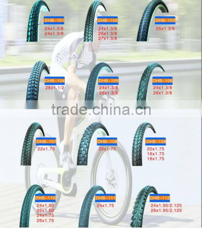 wear resisting natural rubber bicycle tyre 18*2.125