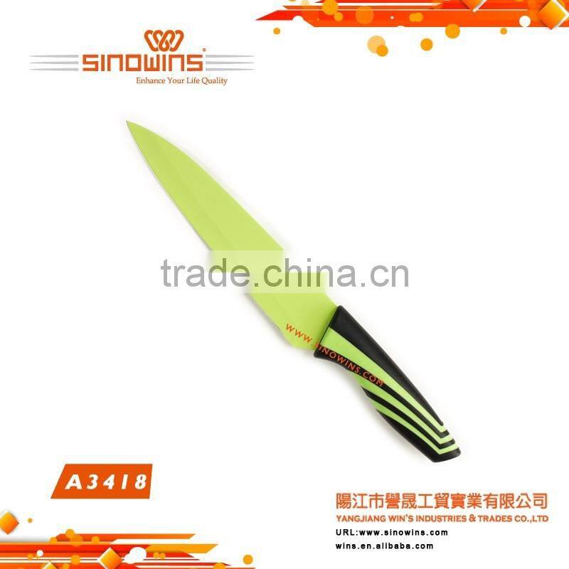 A3418-1 New design Stainless Steel Kitchen Knife Set with Non-stick Coating