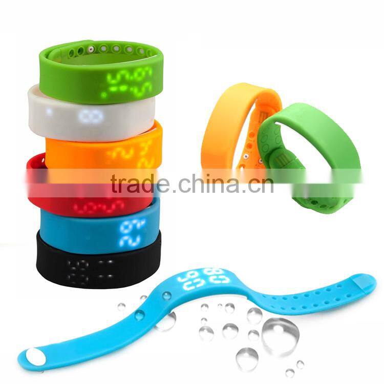 Fashion Ladies Bracelet Wrist Watch 3D LED Calorie Pedometer USB Sports Smart Wrist Bracelet Watch Unisex