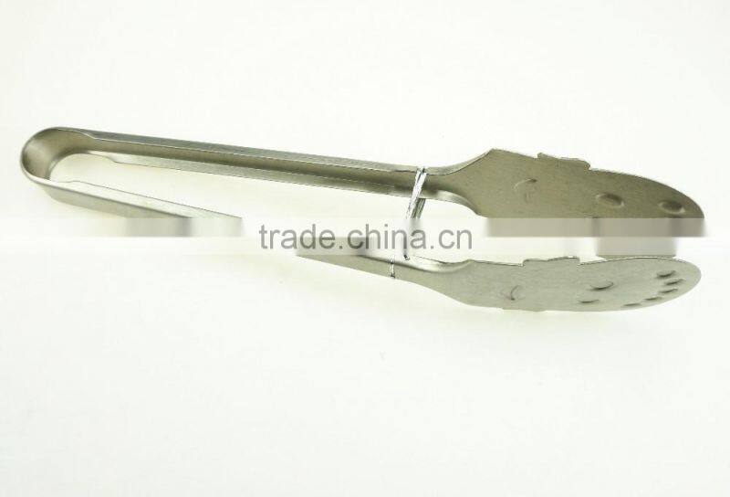 39003 Smile Face Stainless Steel Kitchen Tongs BBQ Grill Food salad Tongs Ice Tongs