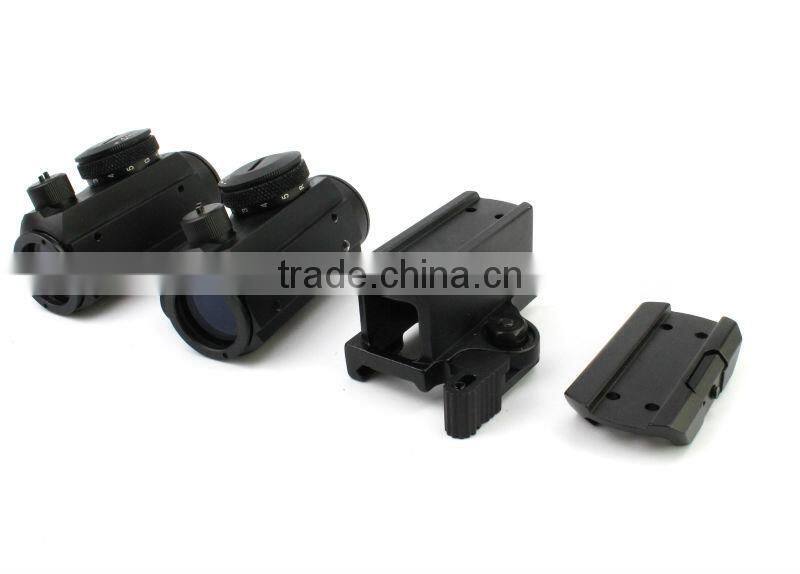 Compact red/green dot sight with elevated quick release mount