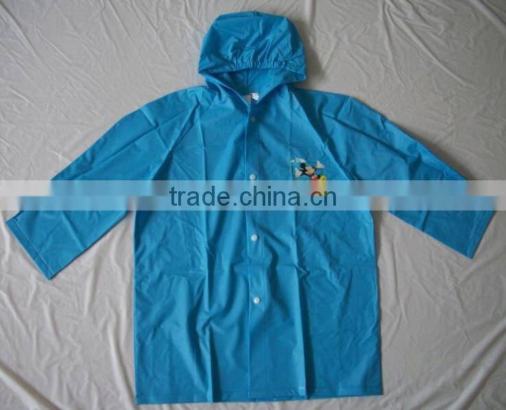 waterproof children raincoat/pvc kids raincoat