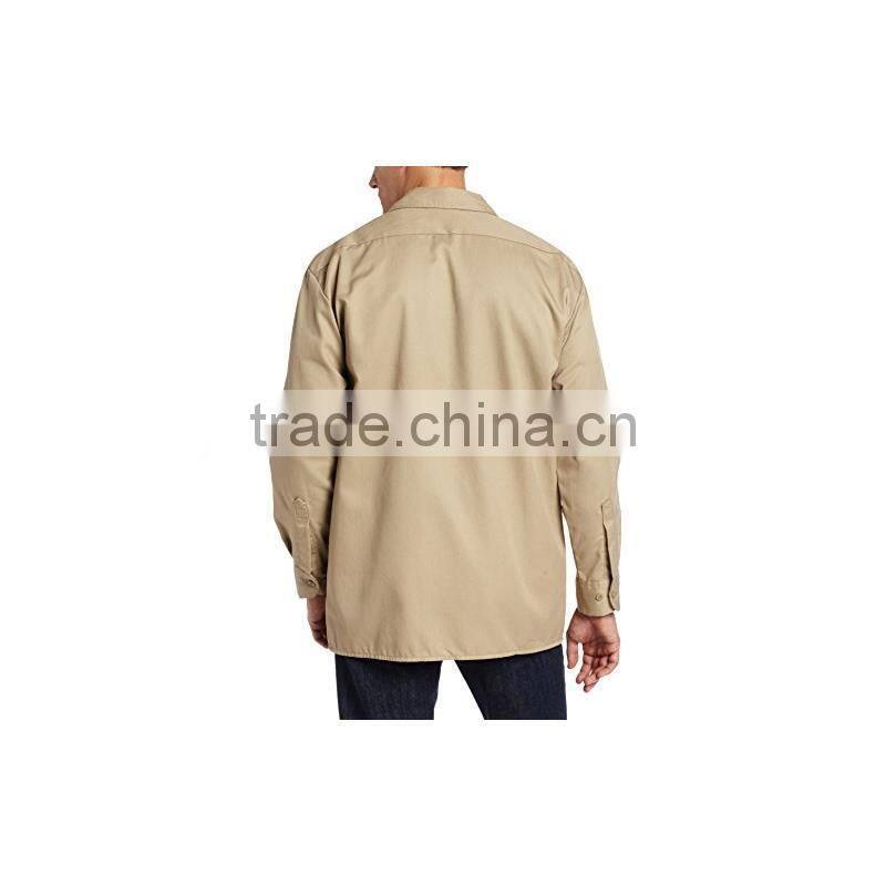 Men's Long Sleeve Pocketed Industrial Cotton Work Shirts