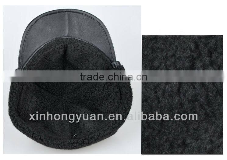custom winter leather hats with earflaps for men