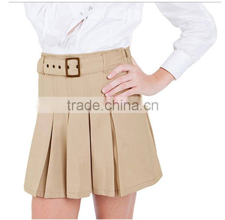 British Khaki student girl Skirt all-match autumn dress pleated skirt