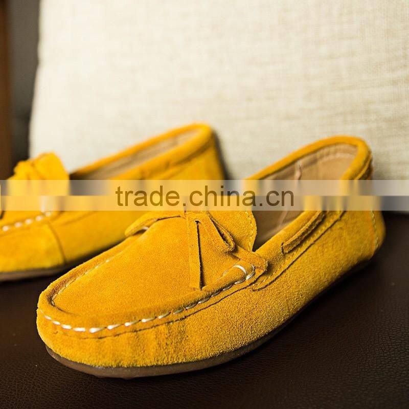 fashion boys leather casual shoes high quality for children, kids baby peas shoes sample from china factory