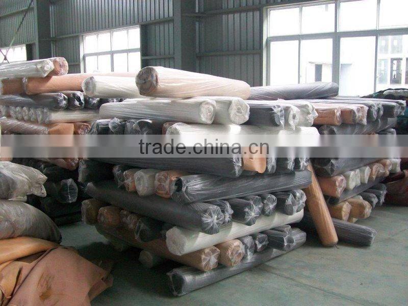 pu aritificial leather in stocklot for shoe lining, synthetic leather with nonwoven backing for shoes