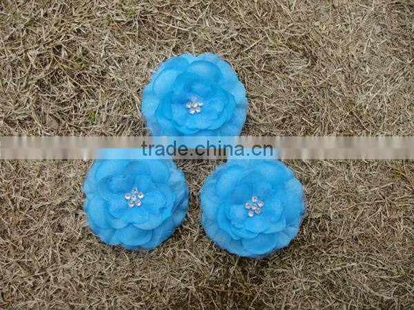 Hot Sale Peony Flower Artifial Flowers Accessory Handmade Artificial Fabric Peony Hair Flowers For Hair Dress Decoration
