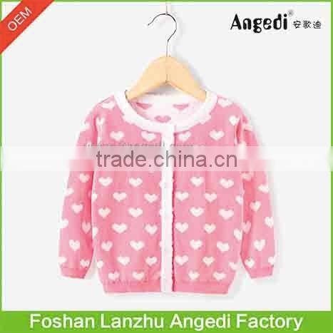 Original design Children clothing Girls Cardigan Brand Sweater Wool/cotton Knit Long-Sleeve cardigan