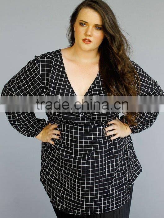 Plus Size Geometrical printed skirt