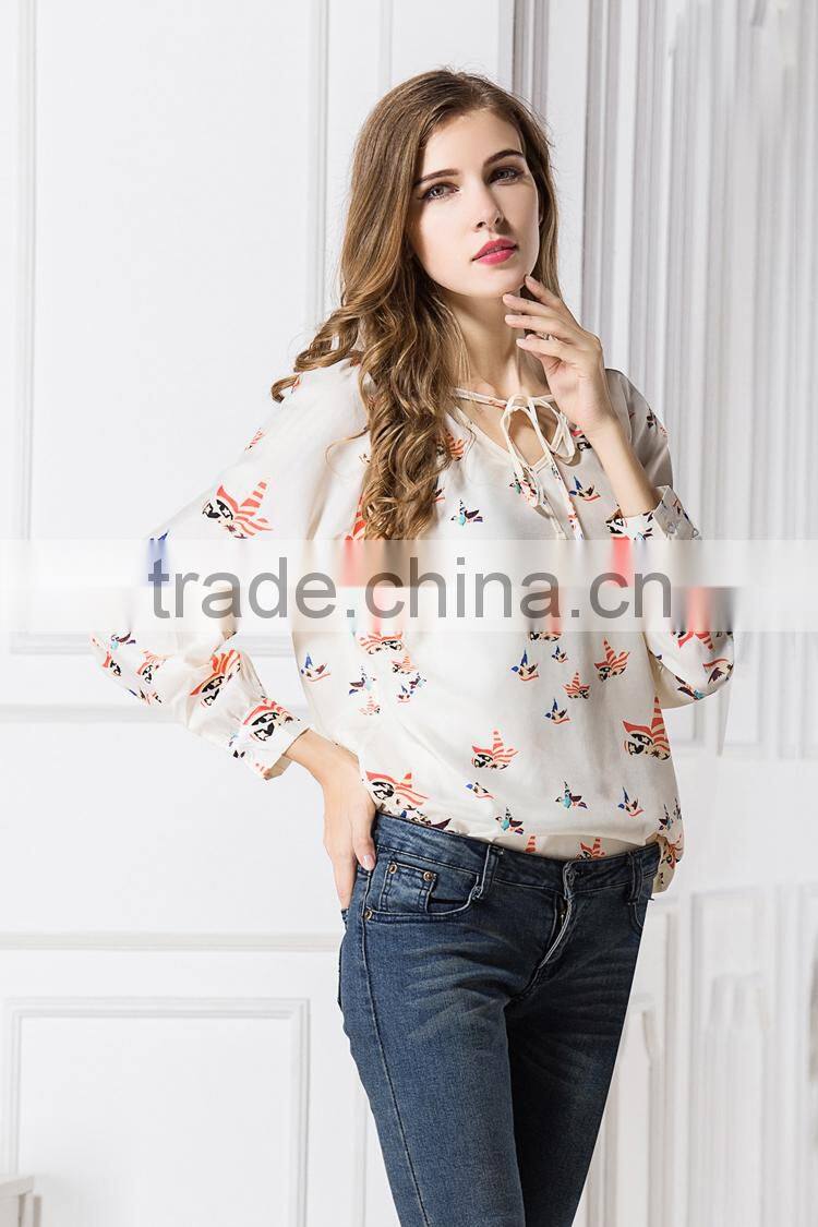 Latest Hot sell long sleeve lace shirt,chiffon shirt,long sleeve shirt