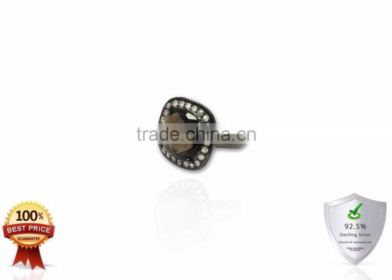 Smoky Quartz 925 Sterling Silver Gemstone Ring