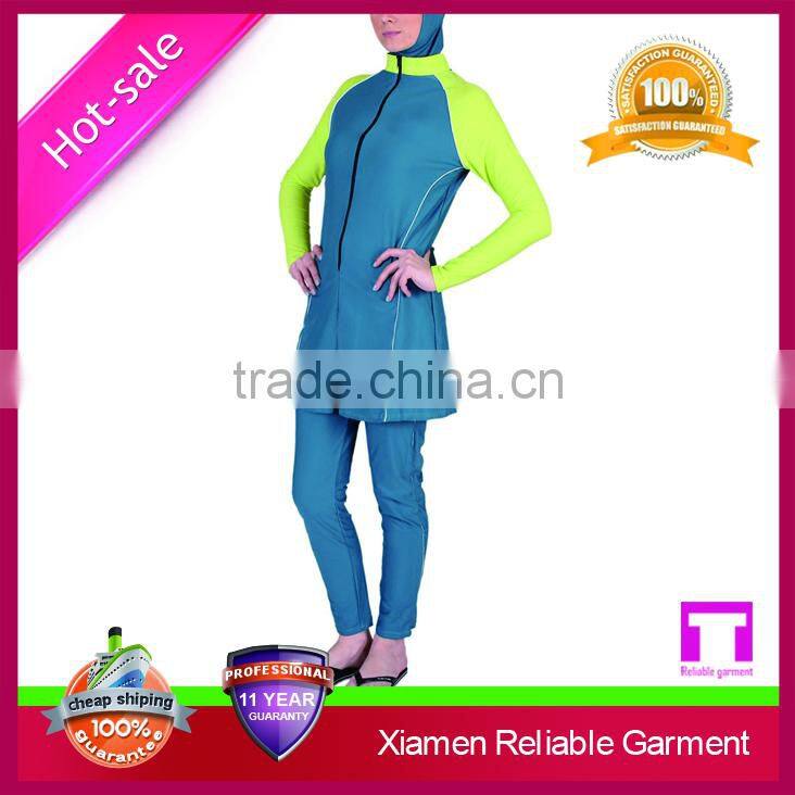 High waist islamic swimsuits muslim swimwear