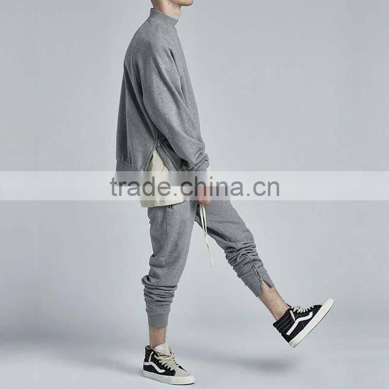 Grey No Hood Sweatshirt Men Fashion Tracksuit Wholesale Sweatshirt Oversize Sweatshirt Plain
