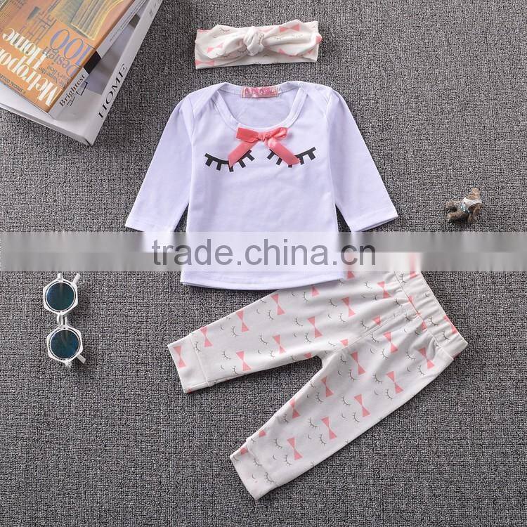 2017 Autumn Baby Boy Clothes Cotton T-shirt+Pants Newborn 2pcs Suit Baby Girl Clothes