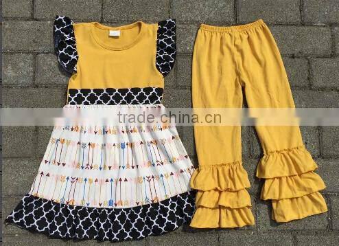 2016 hot sales Fabric flowers Hight Quality girls boutique clothing wholesales Cotton Bodysuit Birthday Romper for Baby Girls